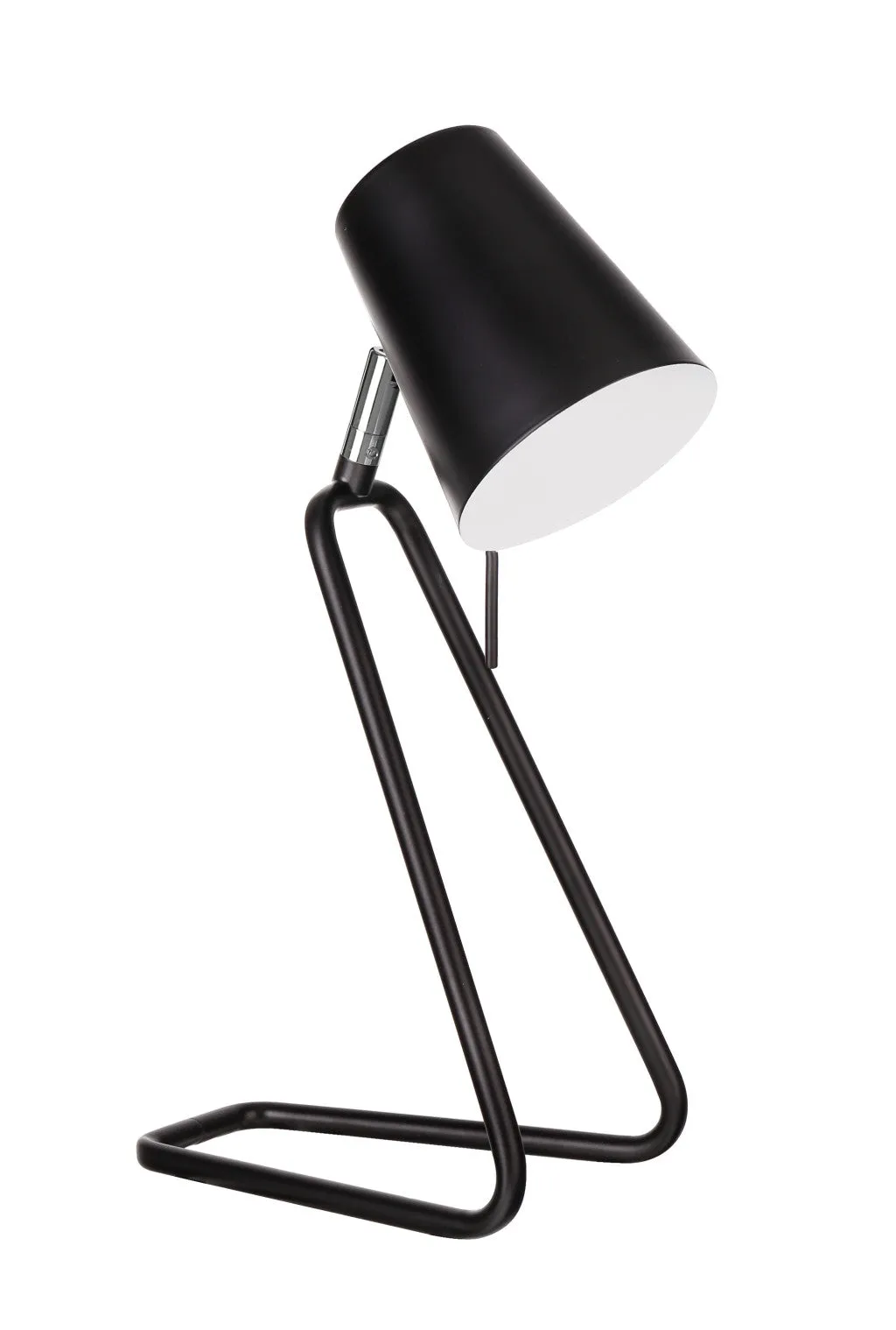 # 40103-1, 13 1/2" High Modern Metal Desk Lamp, Black Finish with Metal Lamp Shade, 4 3/4" wide