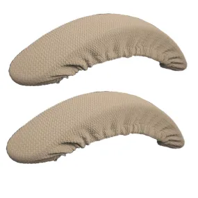 1 Pair Stretch Chair Armrest Covers Desk Chair Arm Slip-Cover Khaki