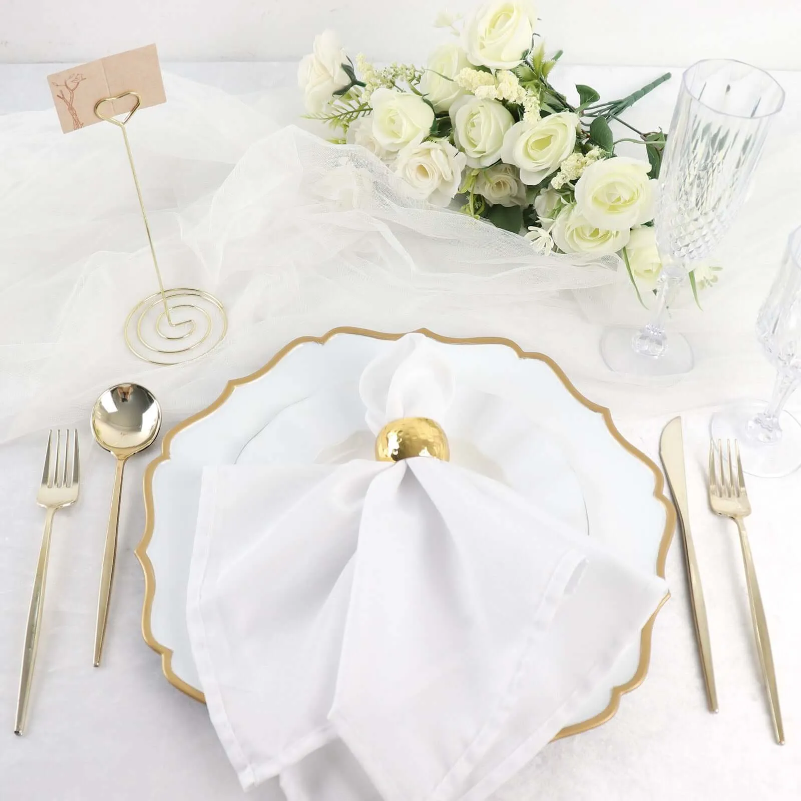 10 Pack Gold Metal Heart Card Holder Stands, Table Number Stands, Wedding Table Place Card Menu Clips 8"