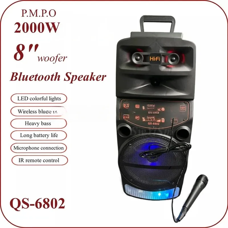 2000W Power Subwoofer Portable Outdoor Party Speakers