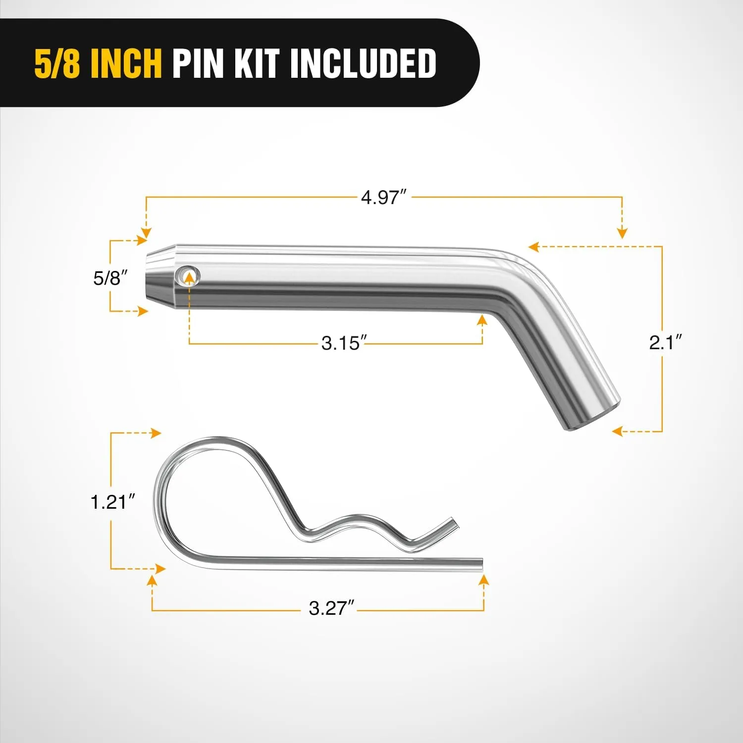 3-Position Pintle Hook Mount for 2 Inch Hitch Receiver