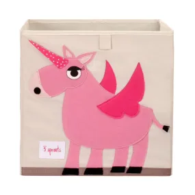 3 Sprouts Storage Box Unicorn Pink