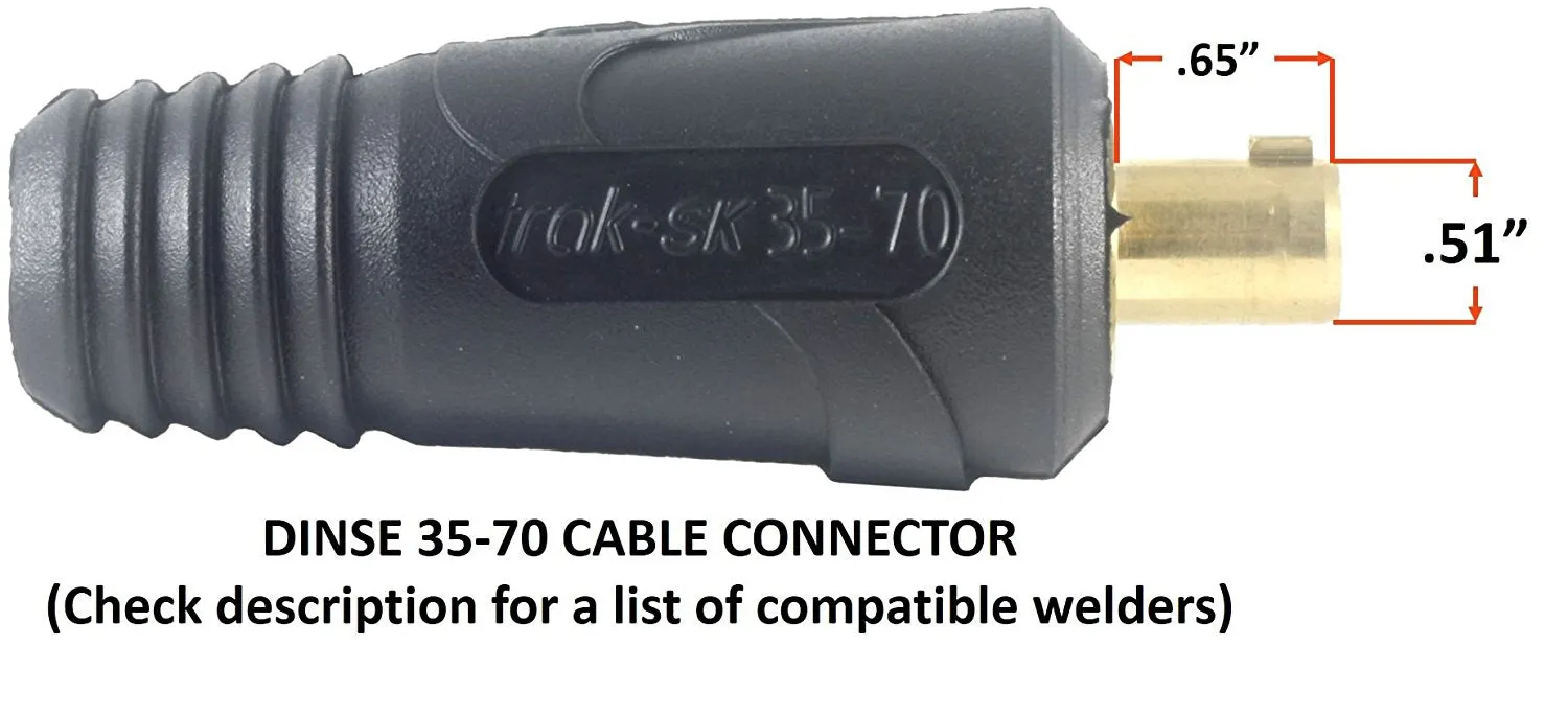 300 Amp Welding Ground Clamp Lead Assembly - #1 AWG cable