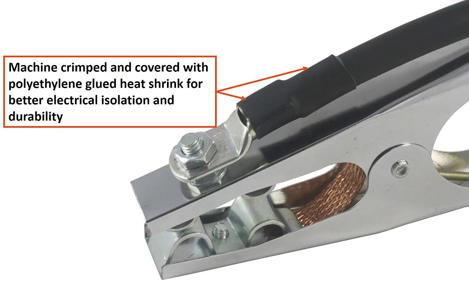 300 Amp Welding Ground Clamp Lead Assembly - #1 AWG cable