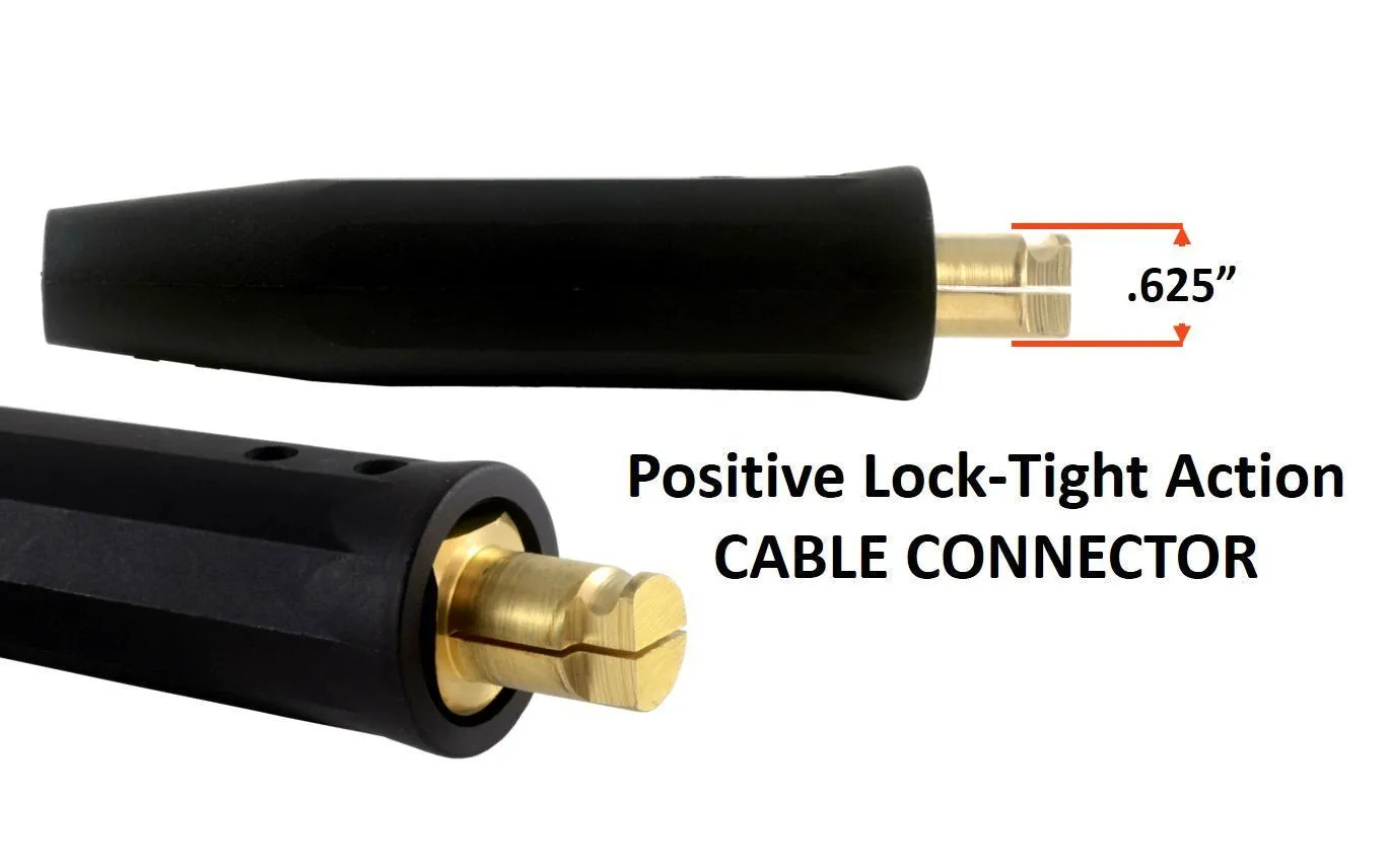 300 Amp Welding Ground Clamp Lead Assembly - #1 AWG cable