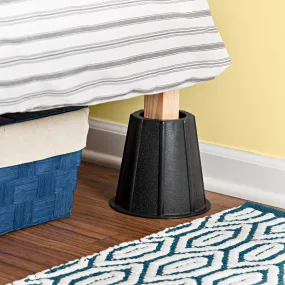 6-Inch Black Round Bed Risers