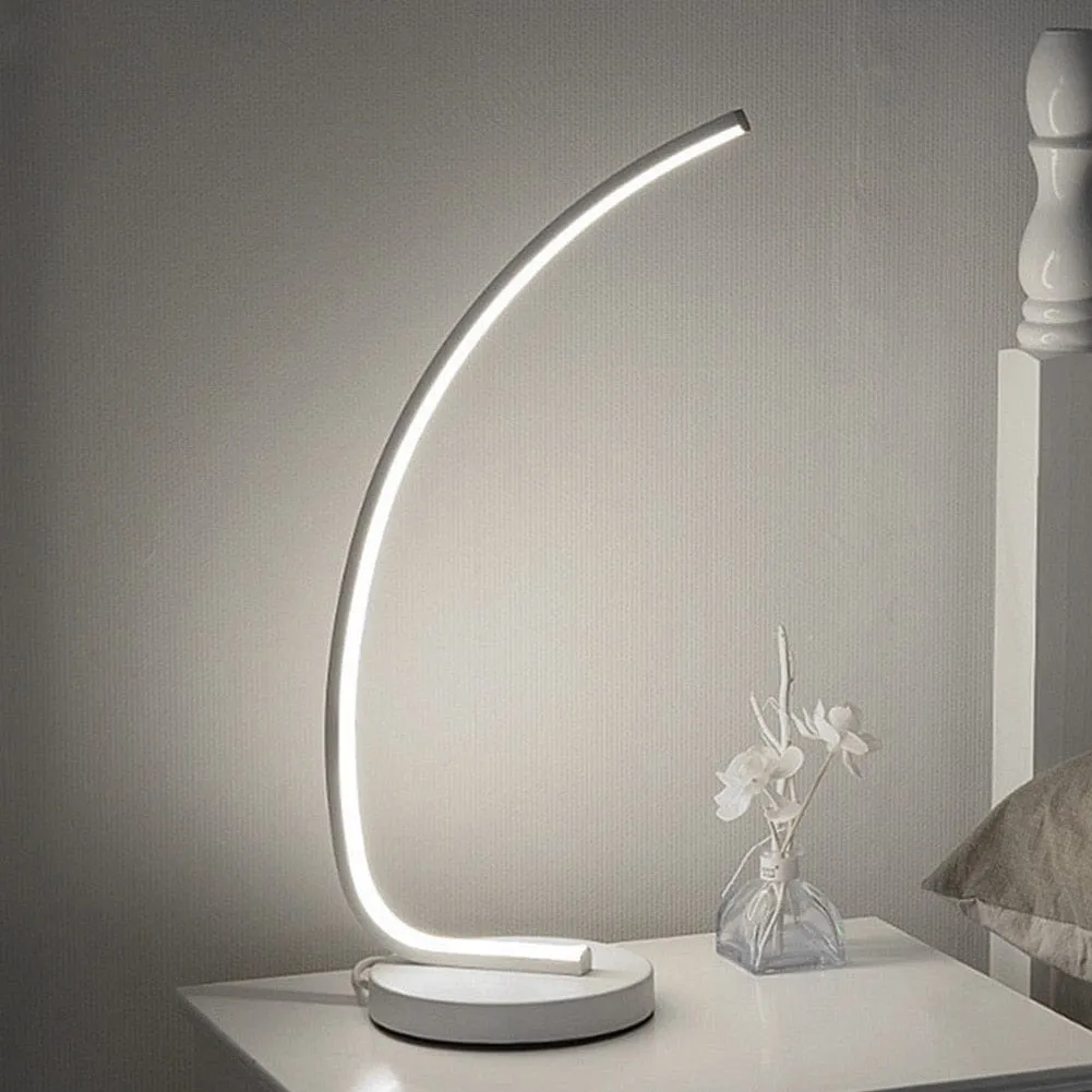 Acrylic Iron Curved Modern Spiral Light
