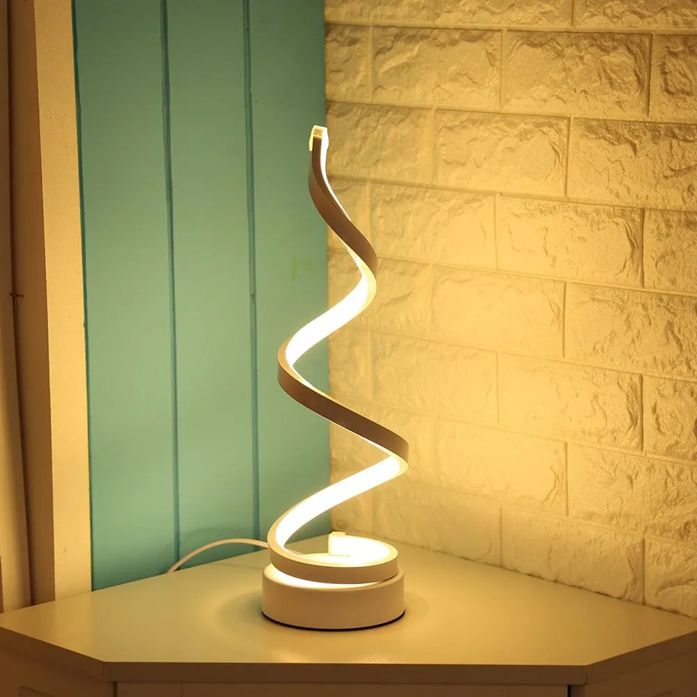 Acrylic Iron Curved Modern Spiral Light