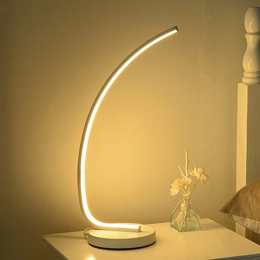 Acrylic Iron Curved Modern Spiral Light