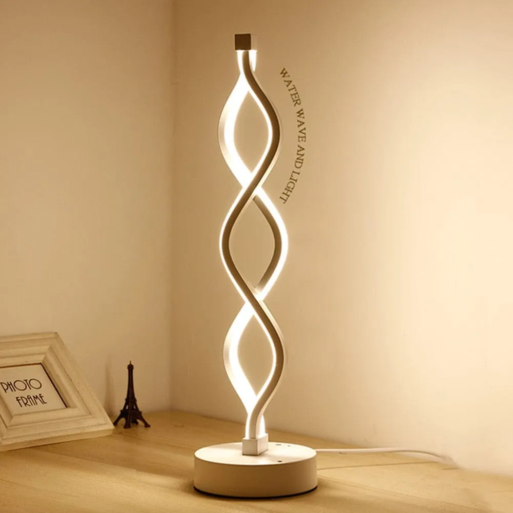 Acrylic Iron Curved Modern Spiral Light