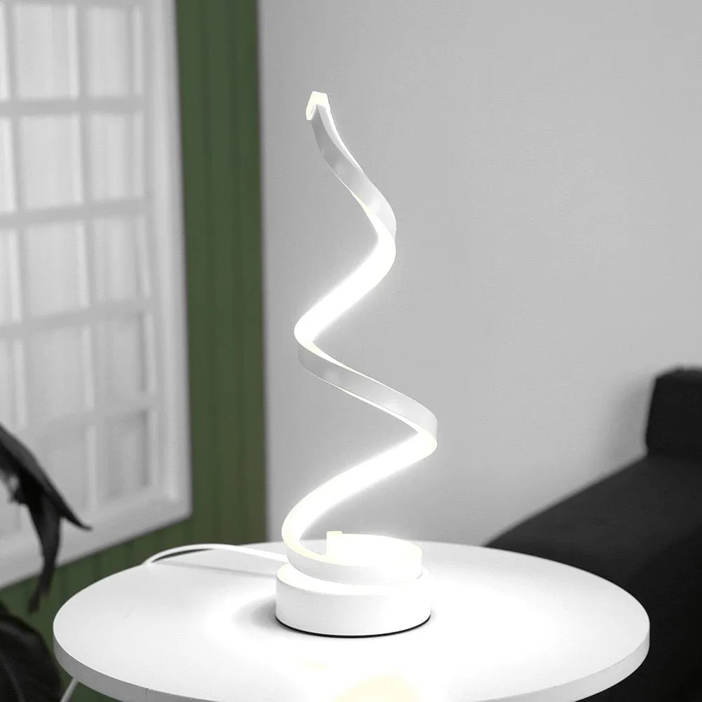 Acrylic Iron Curved Modern Spiral Light