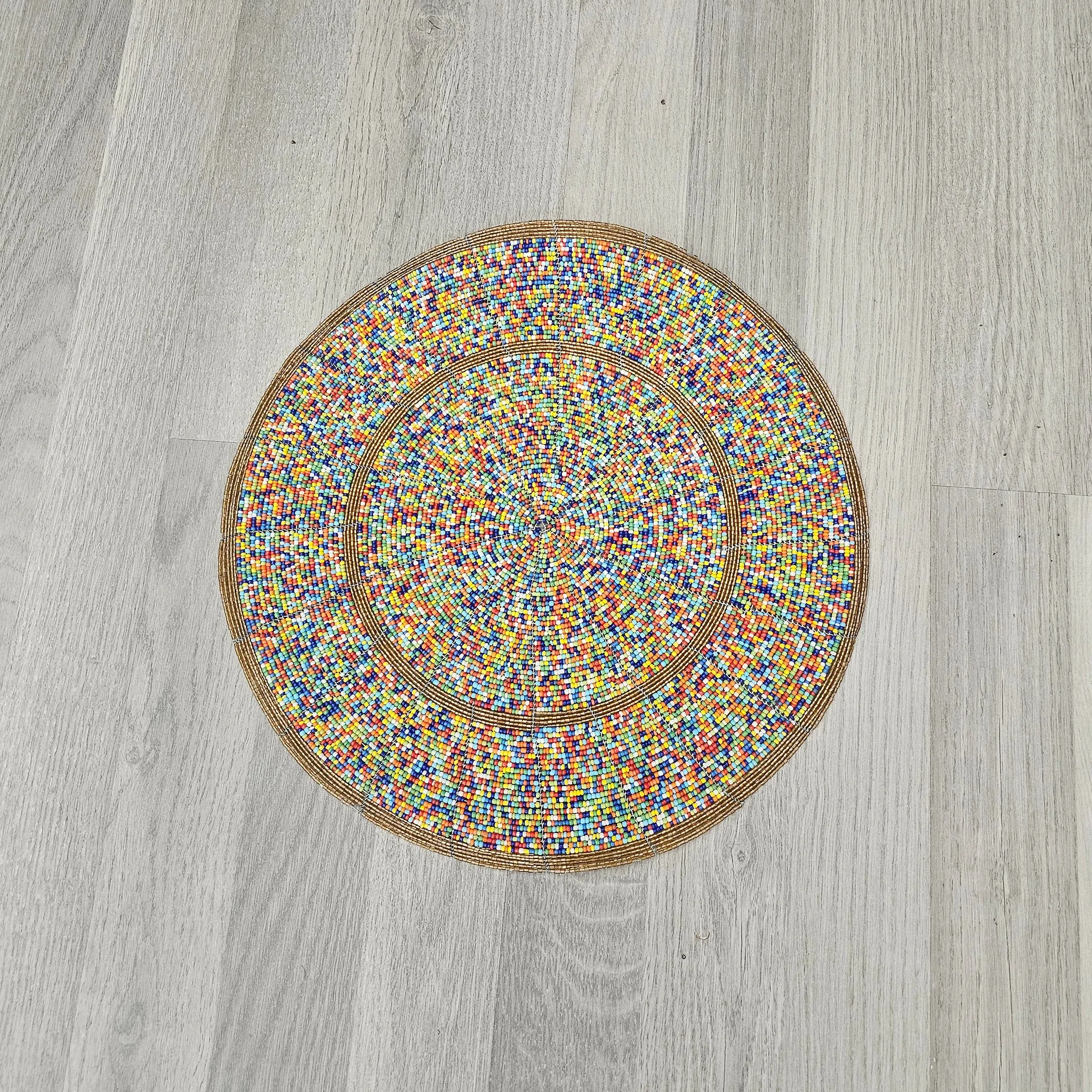 African Beaded Placemat – Maasai Beaded Mats – Zakia