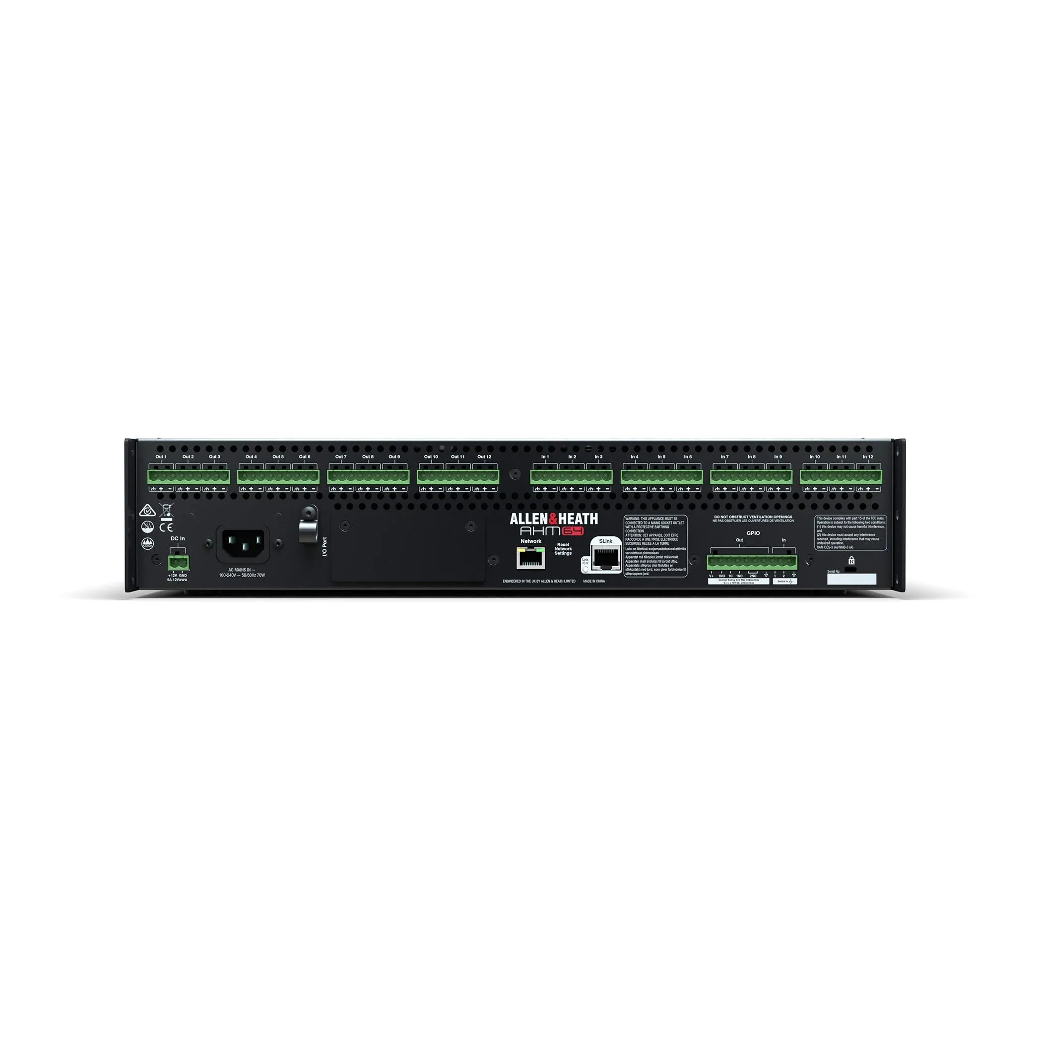 Allen & Heath AHM-64 64x64 Channel Processing Matrix