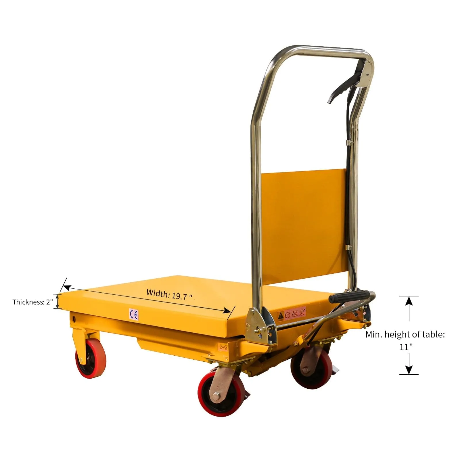 Apollolift Single Scissor Lift Table  1100lbs. 35.4" lifting height - A-2002