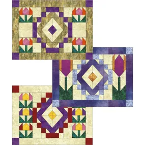 April Tulips Placemats NDD-125e - Downloadable Pattern