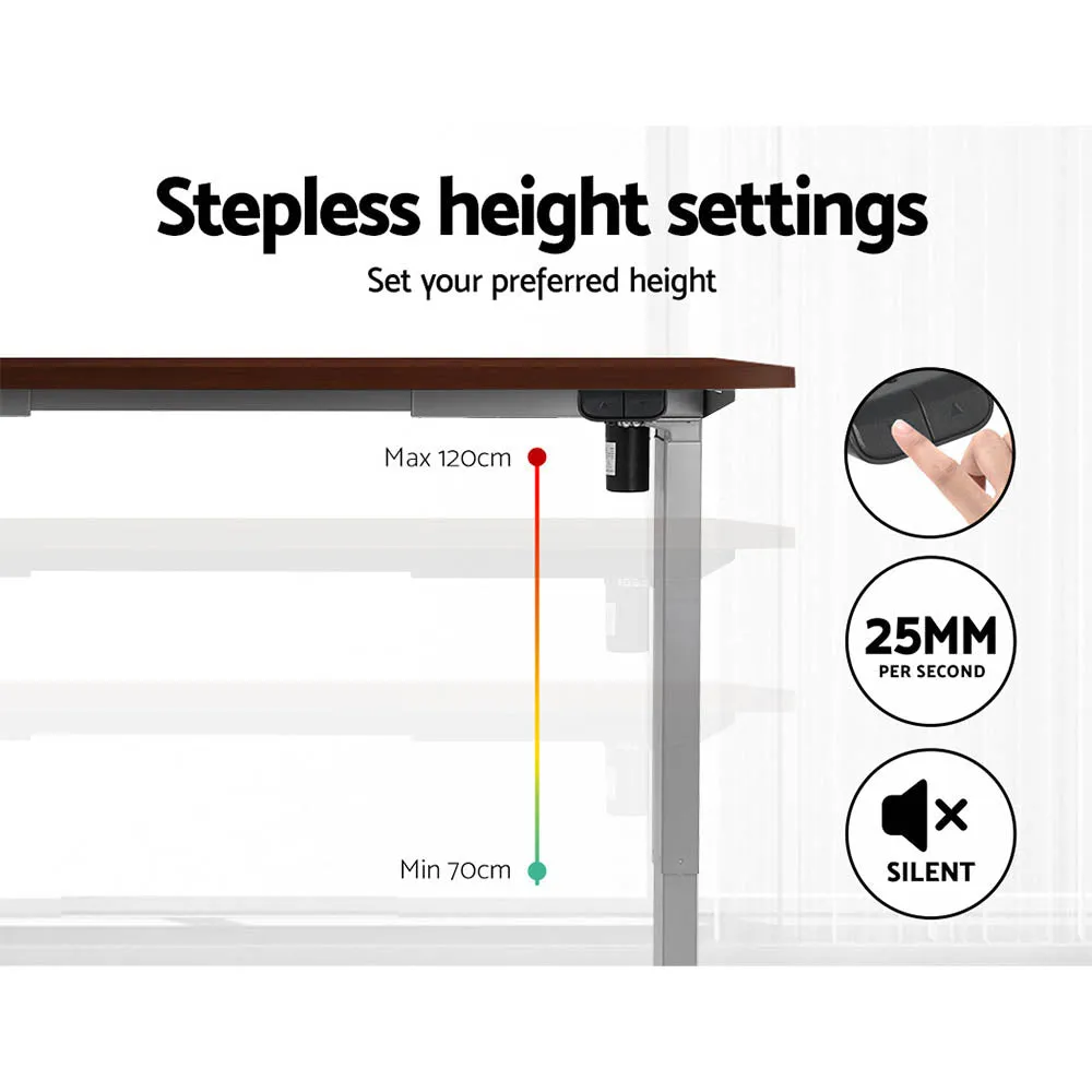 Artiss Standing Desk Motorised 120cm Walnut