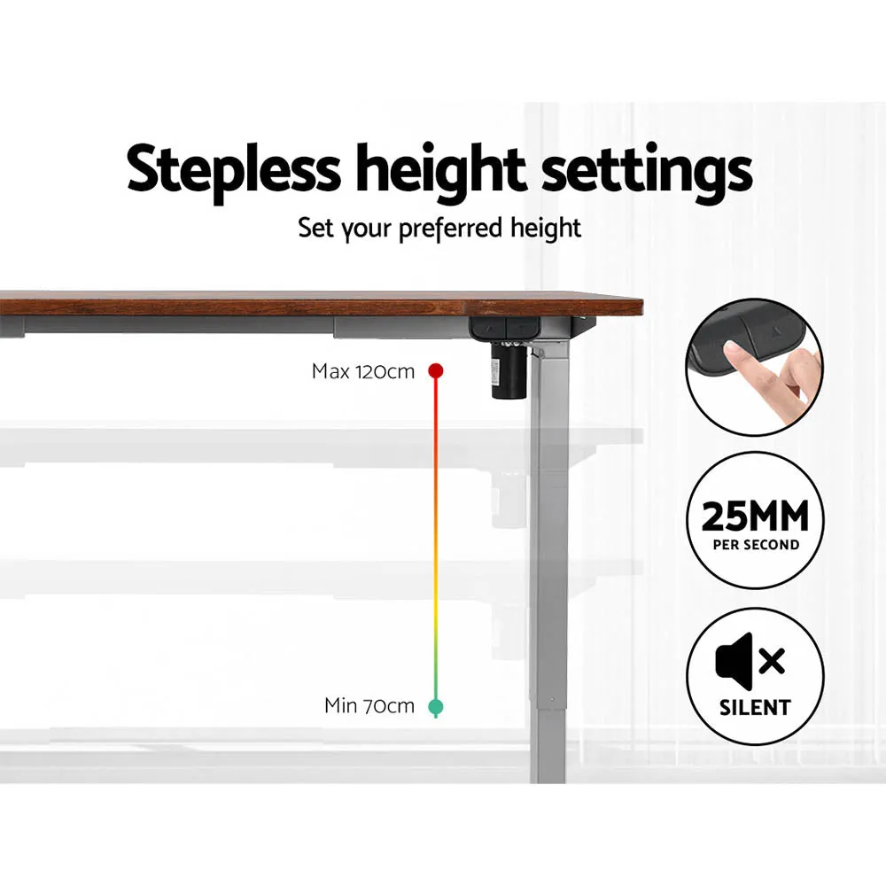 Artiss Standing Desk Motorised 140cm Rustic Brown