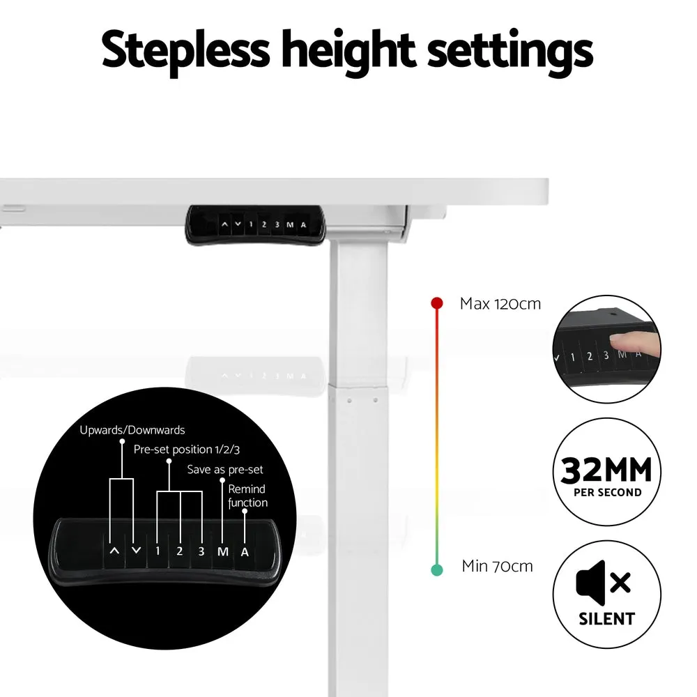 Artiss Standing Desk Motorised Dual Motor 140cm White