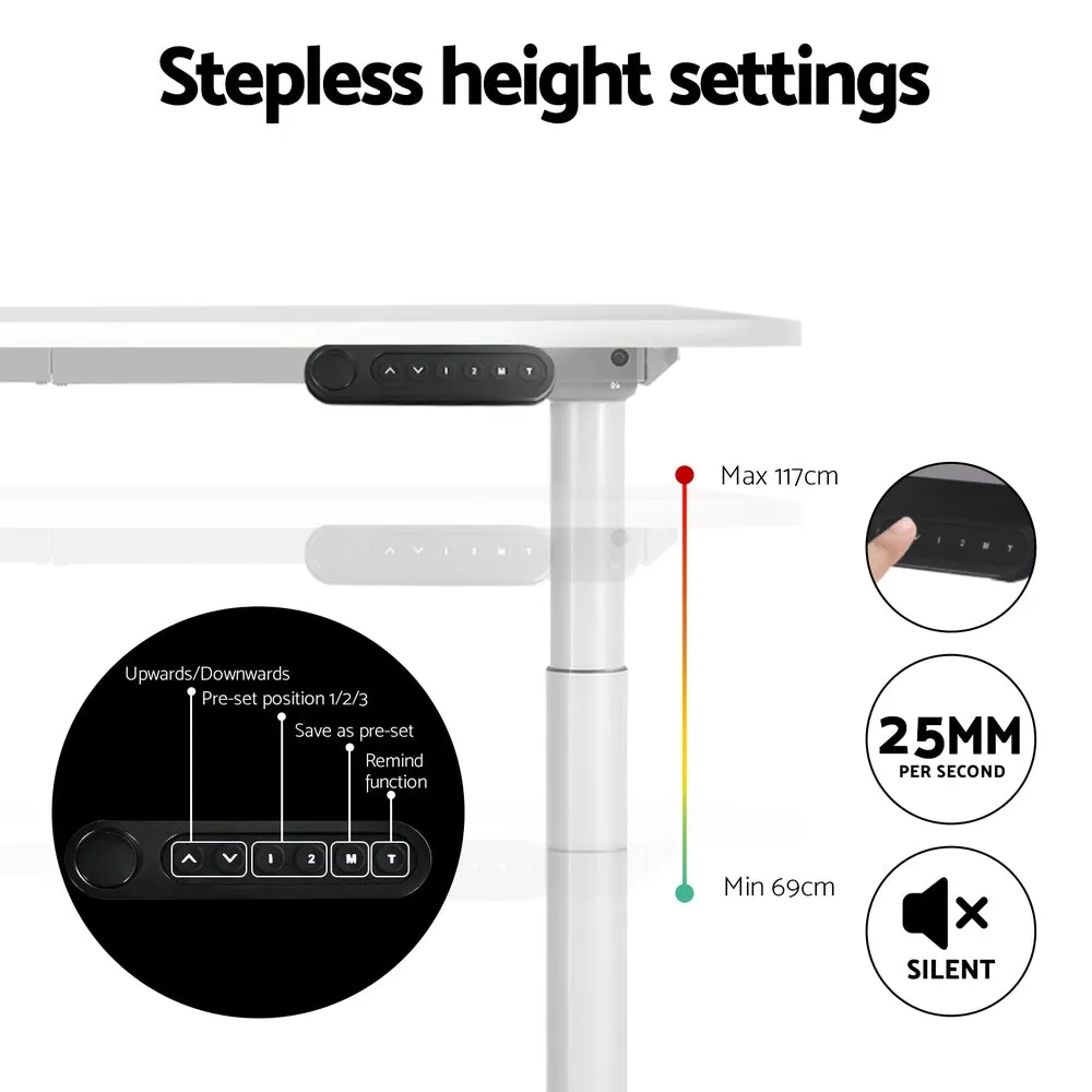 Artiss Standing Desk Motorised Electric Dual Motor 140cm White