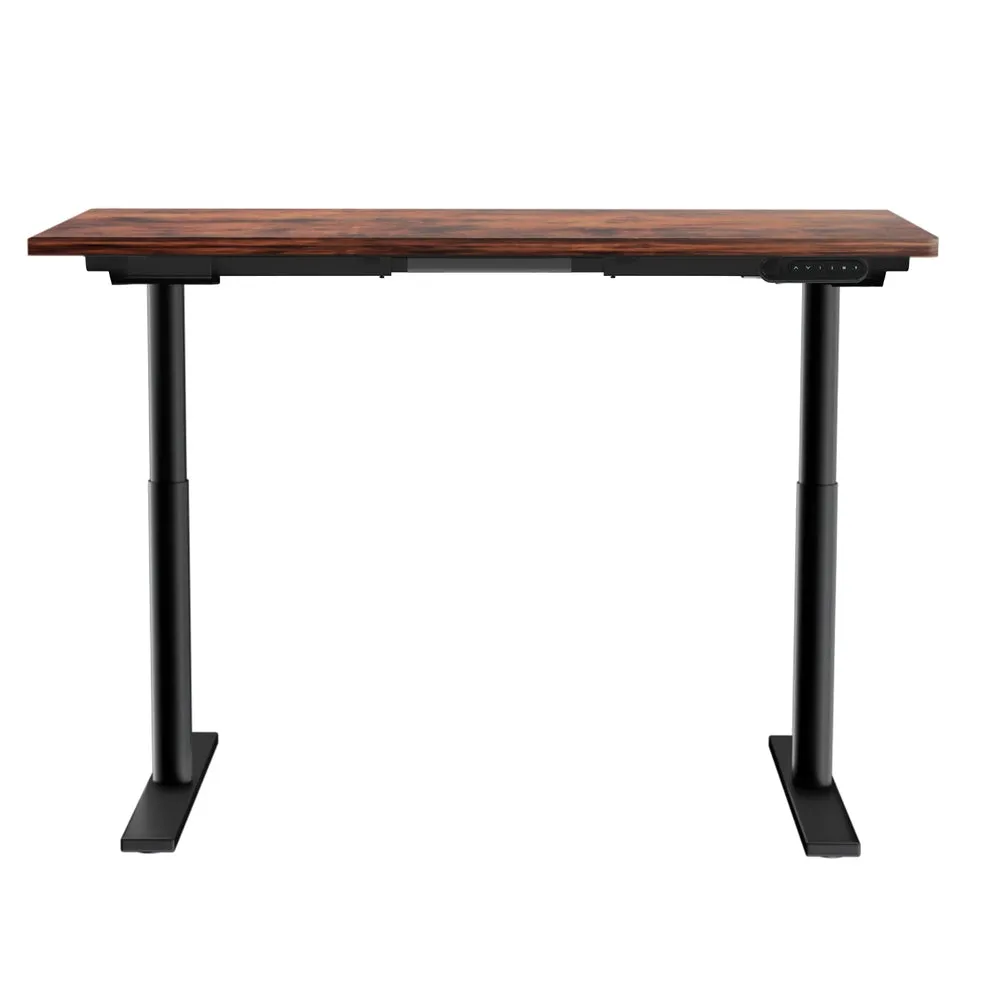 Artiss Standing Desk Motorised Electric Dual Motor Rustic Brown 120cm