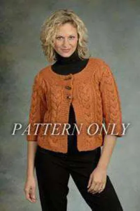 Baby Alpaca Grande Tweed Cabled Cardigan *Pattern*