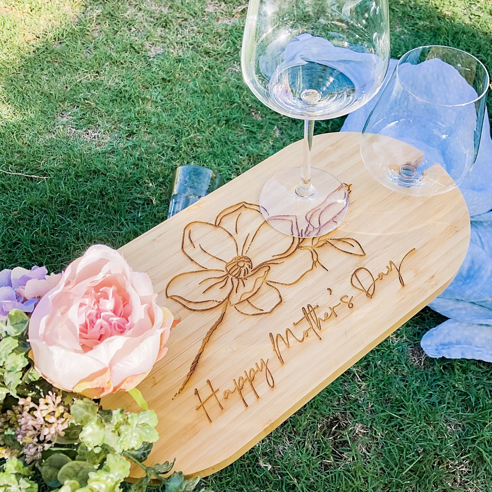 Bamboo Mini Wine/Picnic Board