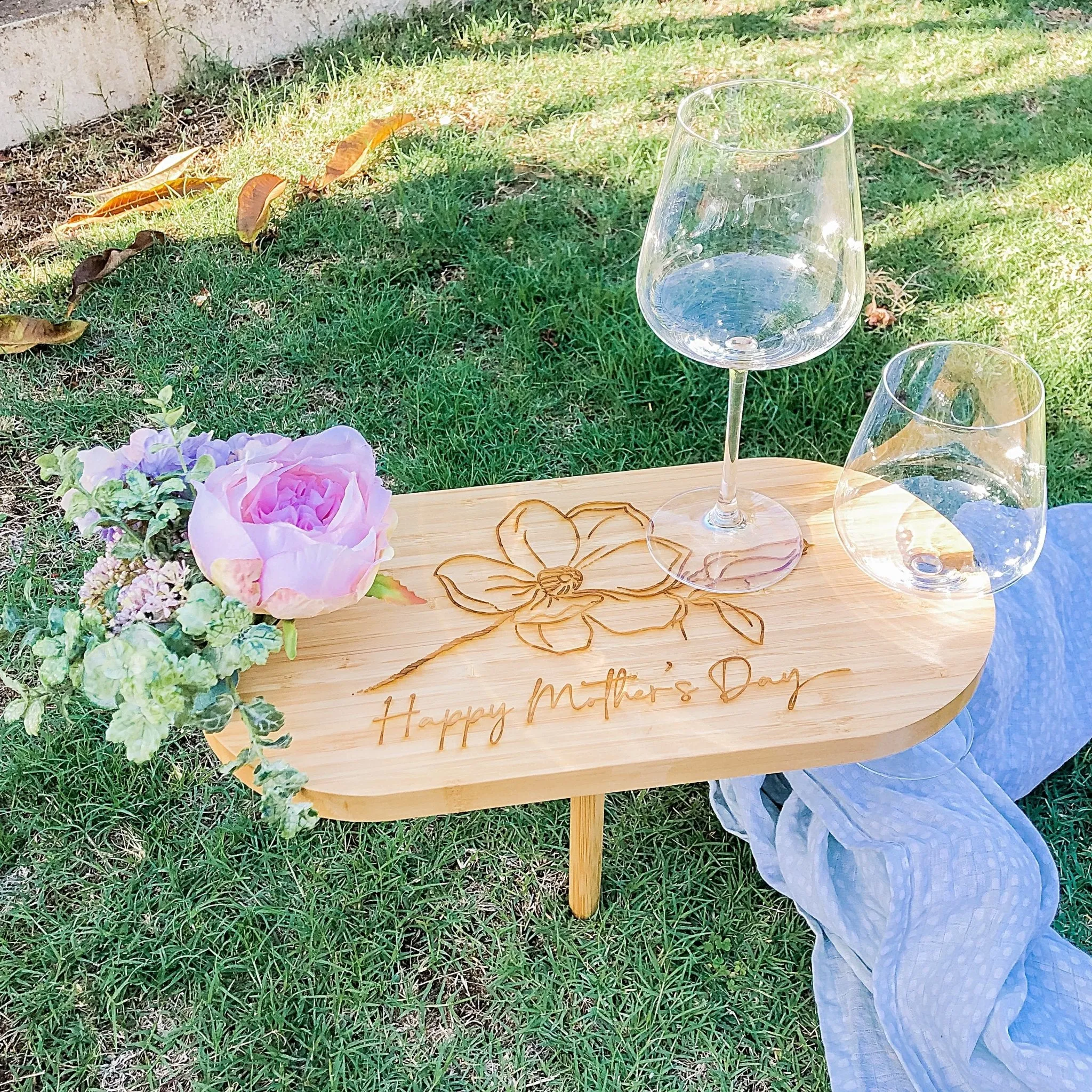 Bamboo Mini Wine/Picnic Board