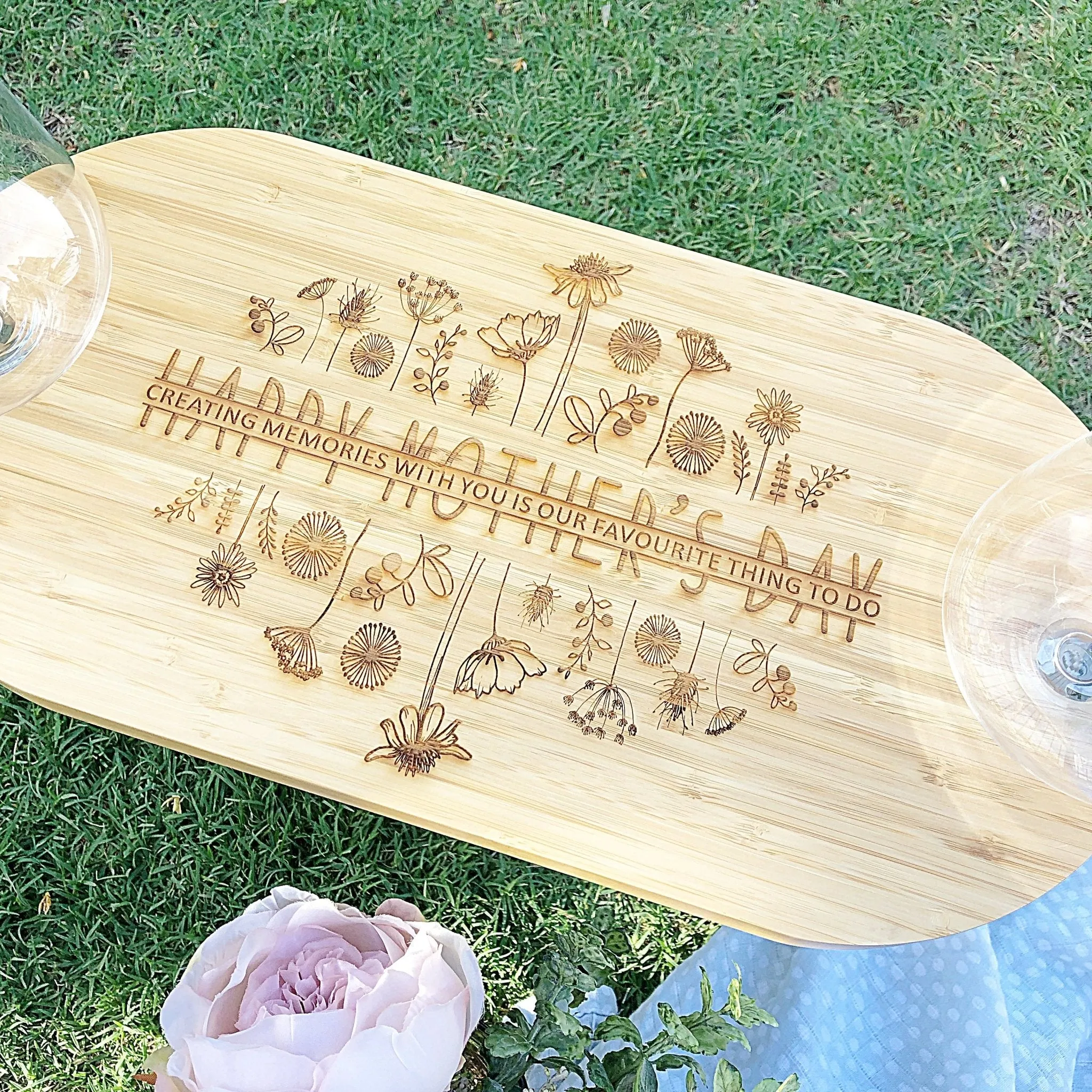 Bamboo Mini Wine/Picnic Board