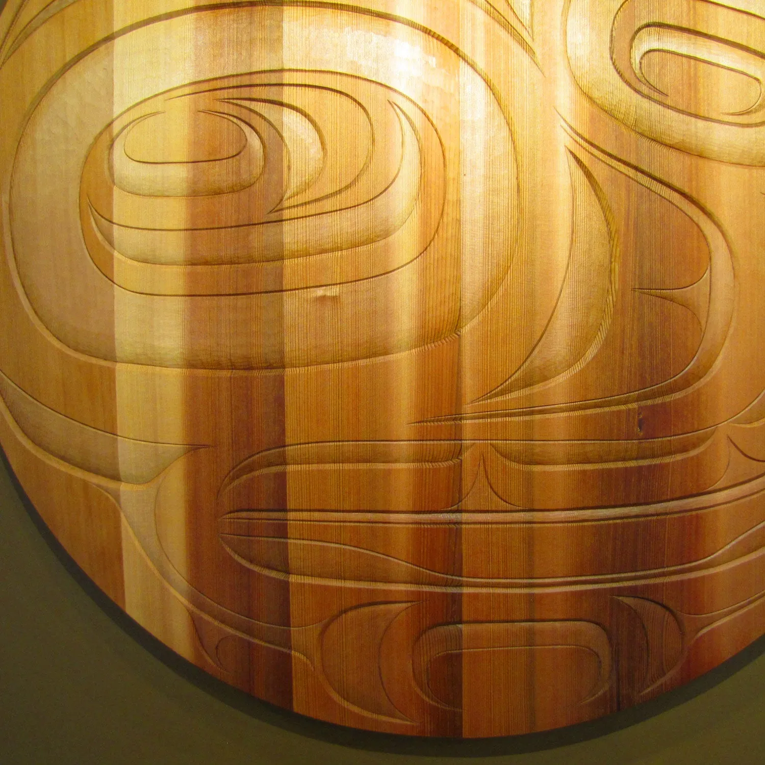 Bear and Salmon Cedar Panel
