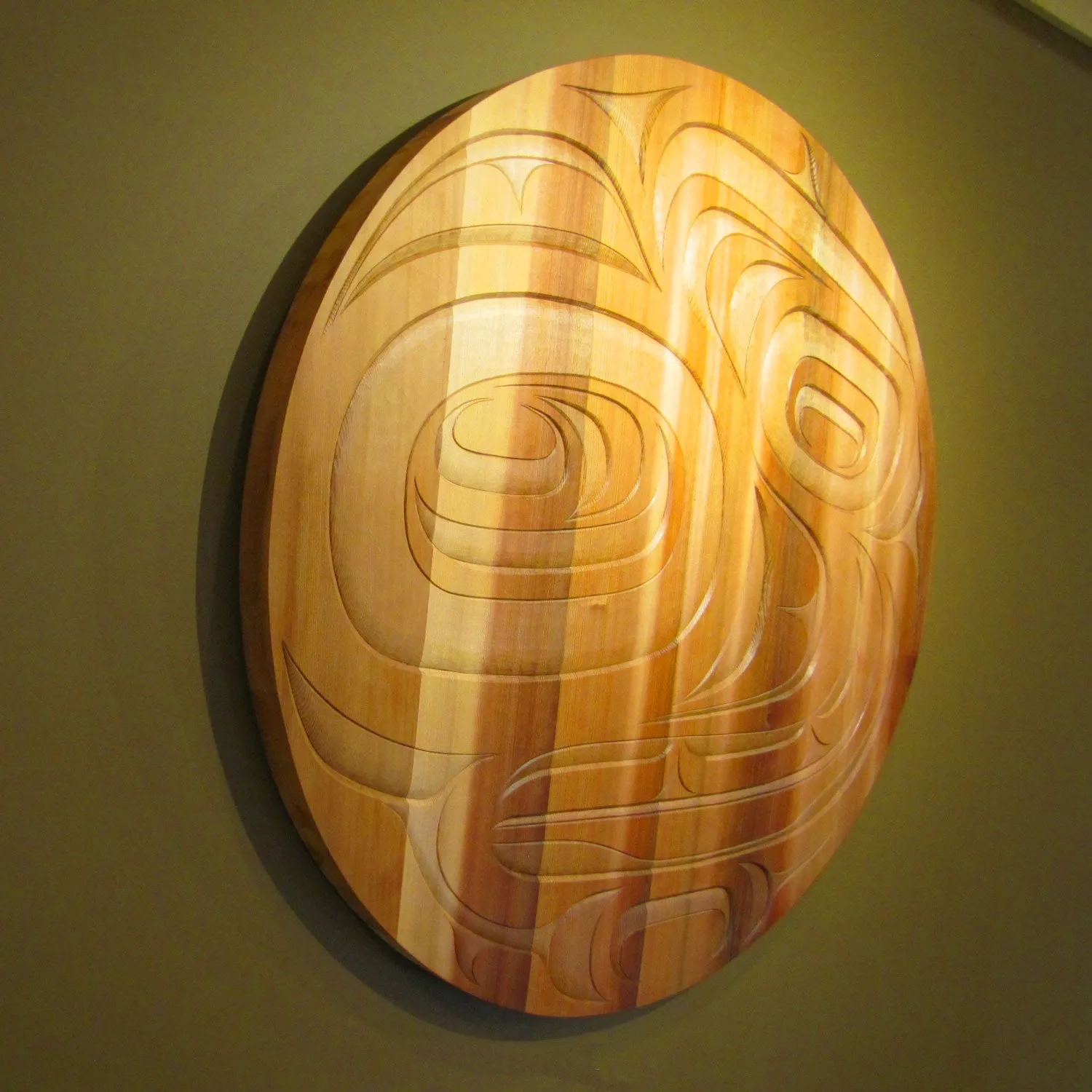 Bear and Salmon Cedar Panel