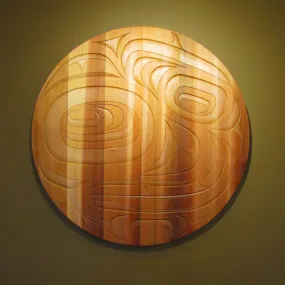 Bear and Salmon Cedar Panel
