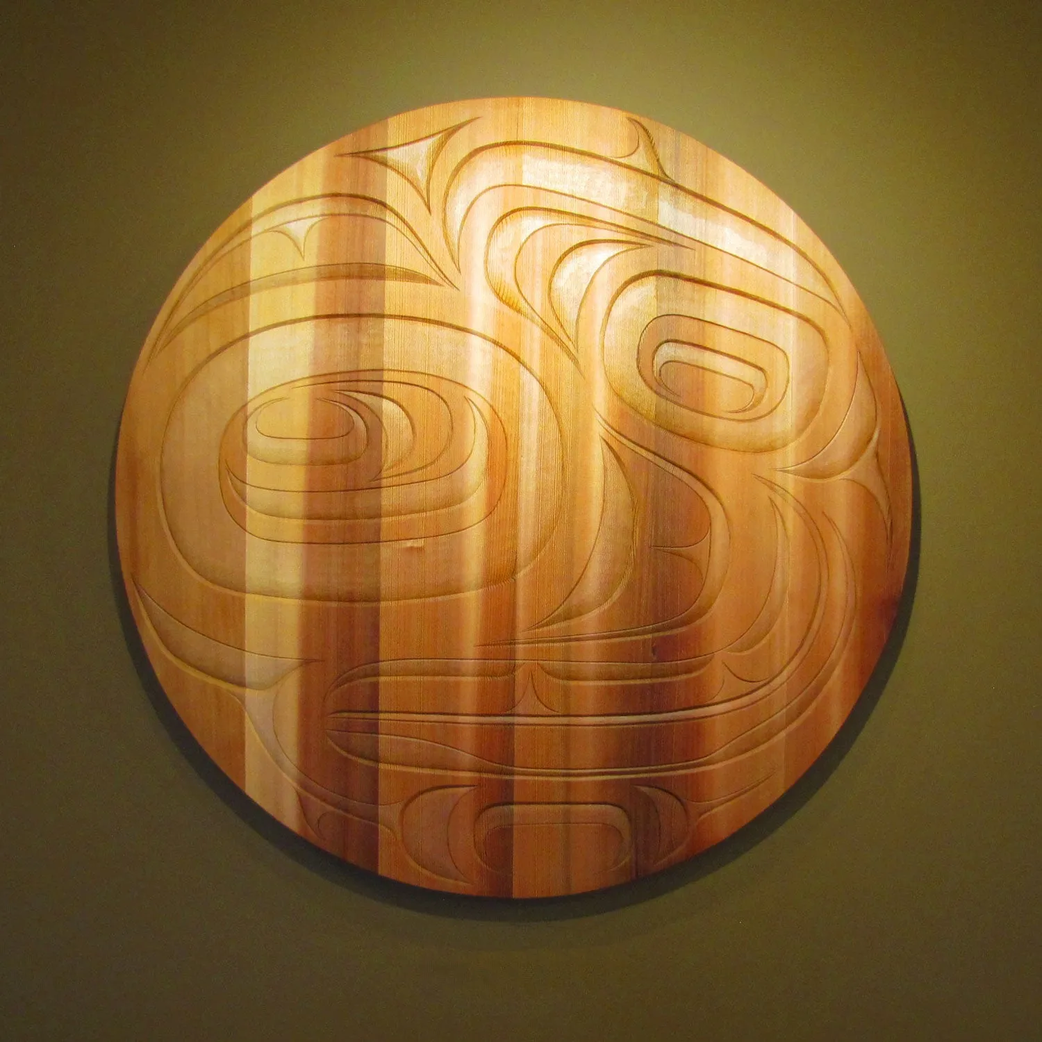 Bear and Salmon Cedar Panel