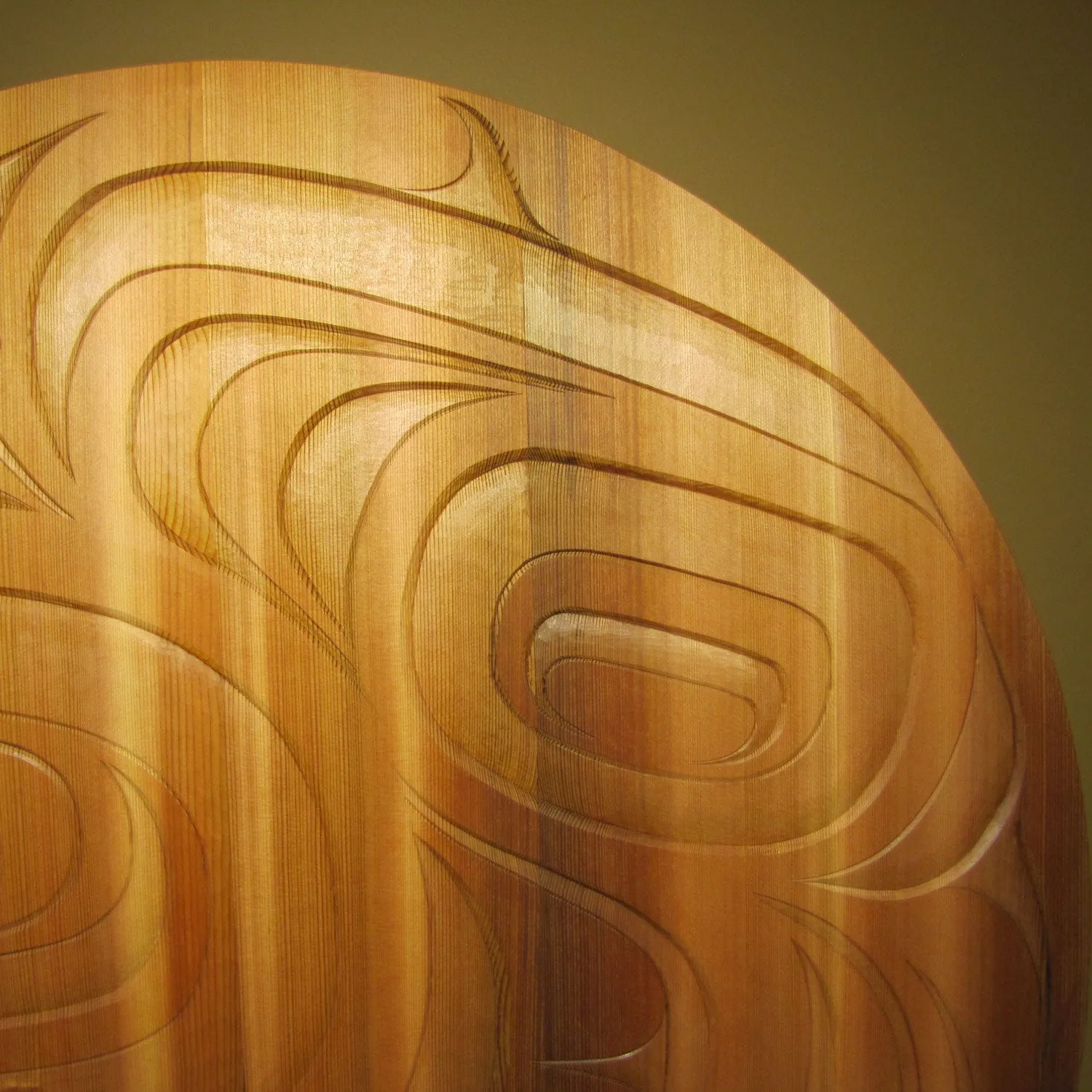 Bear and Salmon Cedar Panel