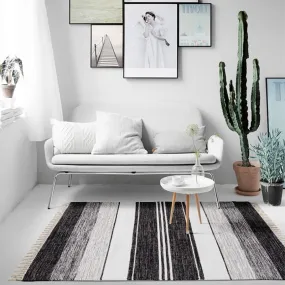 Black Handmade Large Rug