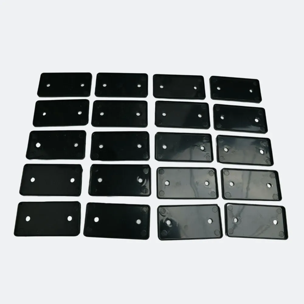 Black Name Badge Holders - Large Size - Pack of 20