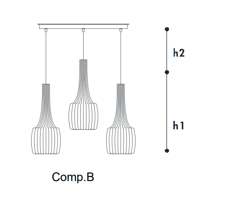 Bossanova Suspension Lamp - Composition