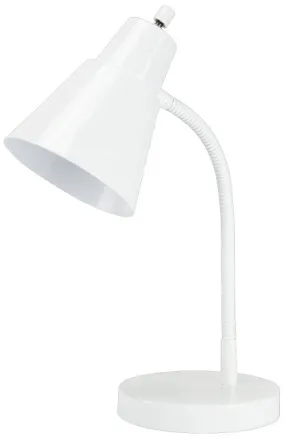 Boston Harbor TL-TB-170-WH-3L Flexible Desk Lamp, 120 V, 60 W, 1-Lamp, CFL Lamp, White Fixture, White :EA: QUANTITY: 1