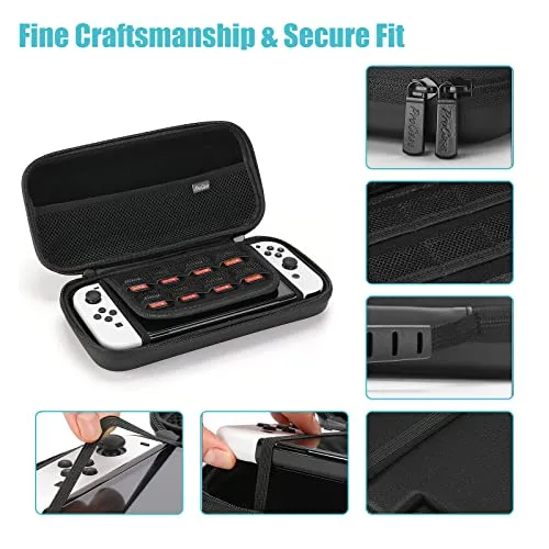 (CASE ONLY) Hard Portable Case for Nintendo Switch /OLED with 8 Game Card Slots | ProCase