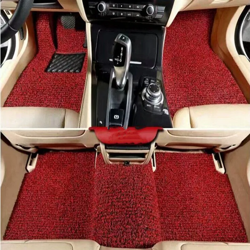 Color: Black red, Style: 1.8cm - pvC anti-slip wire ring mat