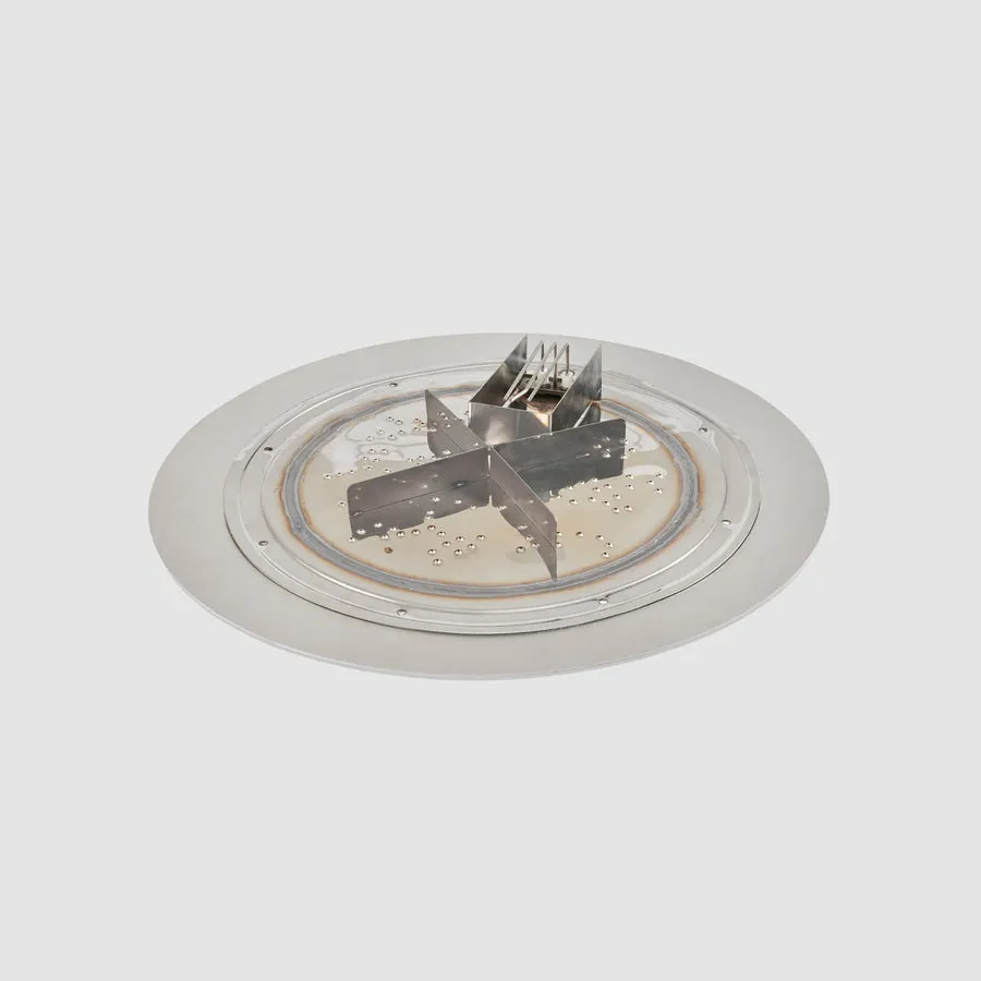 Crystal Fire Plus Round Gas Burner Insert and Plate Kit By The Outdoor Great Room
