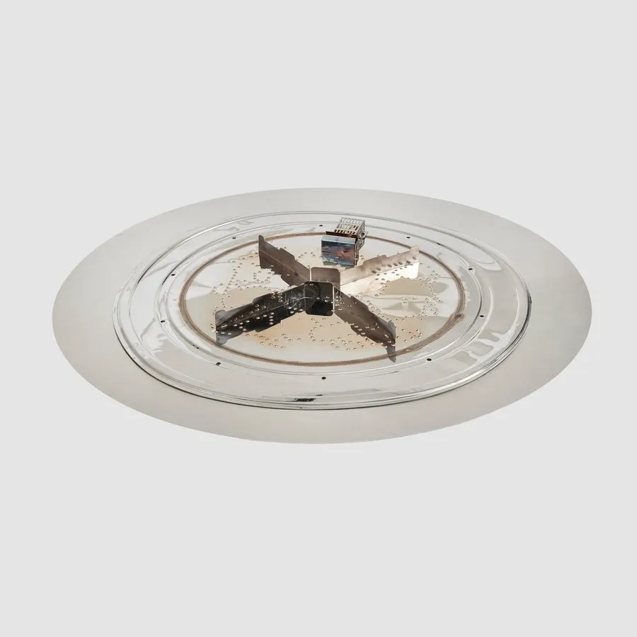 Crystal Fire Plus Round Gas Burner Insert and Plate Kit By The Outdoor Great Room