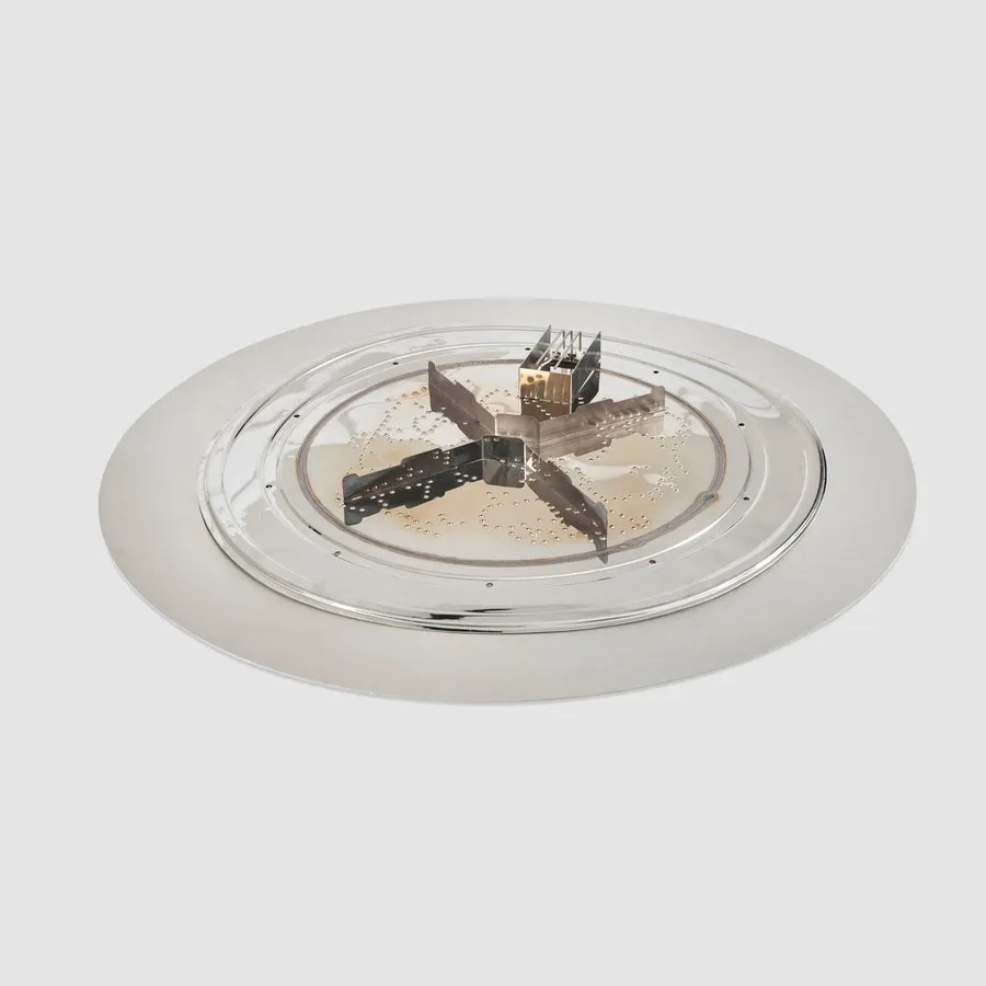 Crystal Fire Plus Round Gas Burner Insert and Plate Kit By The Outdoor Great Room