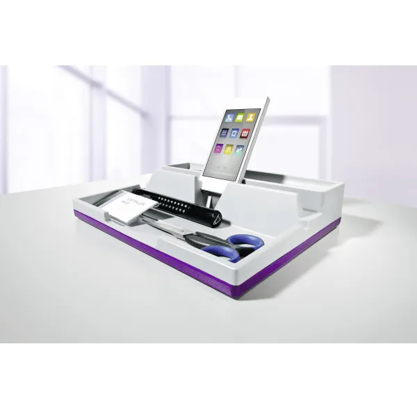 Durable Varicolor Smart Office Desk Organisere Grey/Purple