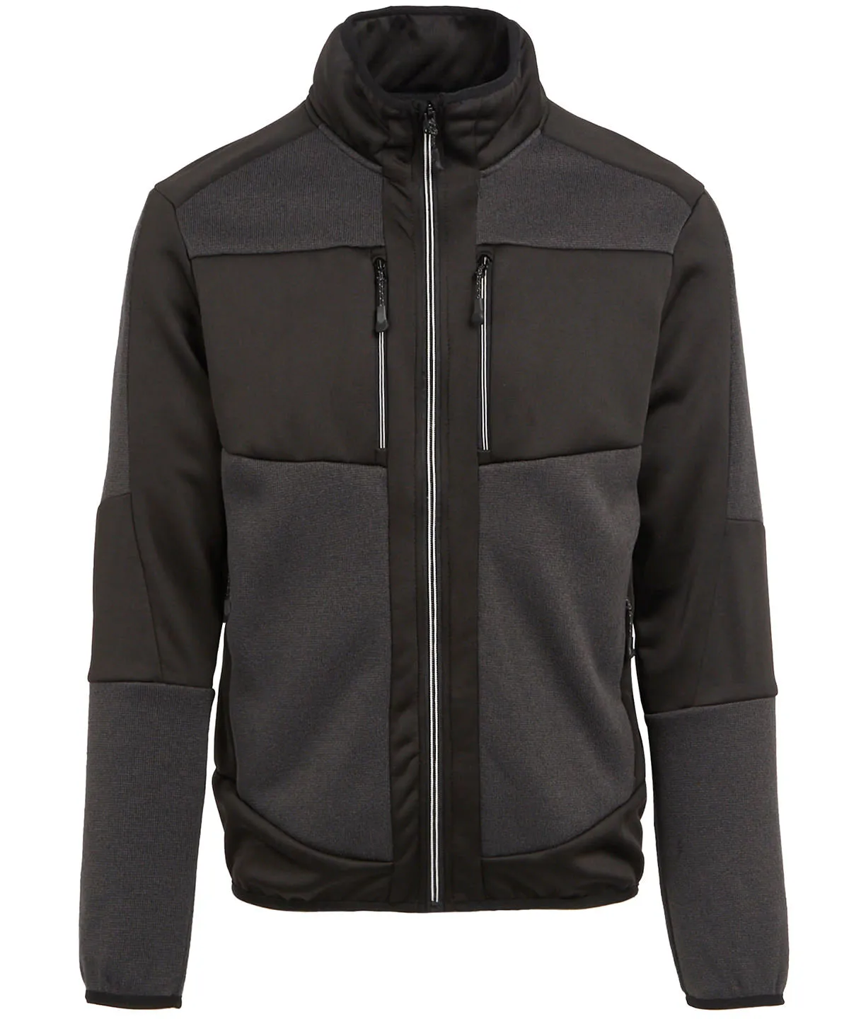 E-Volve unisex knit-effect stretch mid-layer | Ash/Black