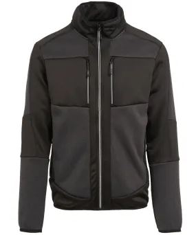 E-Volve unisex knit-effect stretch mid-layer | Ash/Black