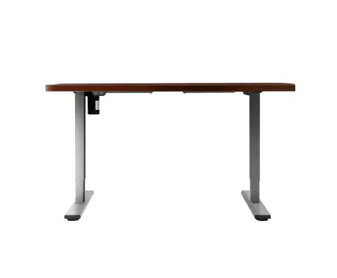 Electric Standing Desk Motorised Adjustable Sit Stand Desks Grey Walnut