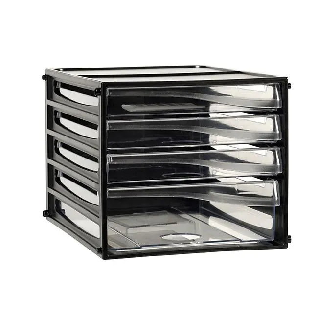 Esselte desktop filing drawers a4 4d black