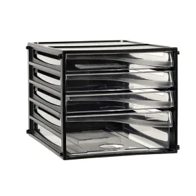Esselte desktop filing drawers a4 4d black