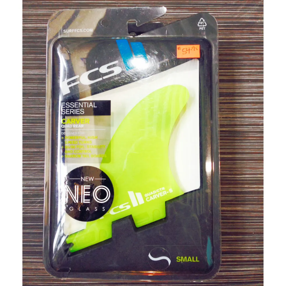 FCS II QUAD REAR - Carver Neo Glass Set - Small