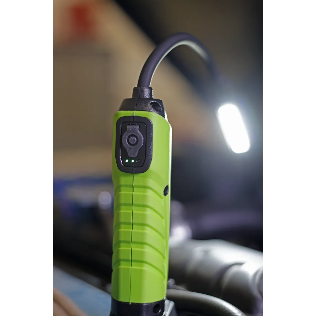 Flexi Rechargeable Green Inspection Lamp Li-ion 1 COB   1 LED